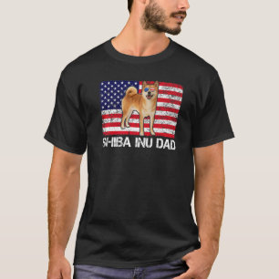 Sonnenbrille Shiba Inu Vater Flag American Usa Dog T-Shirt