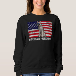 Sonnenbrille Sibirischer Husky-Vater Flag American Sweatshirt