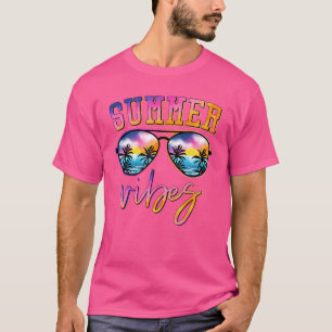 Sonnenbrille Sommer Vibes Hawaii Beach Hallo Somme T-Shirt