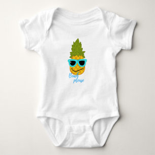 Sonnenbrille und Ananas-Kälte Baby Strampler