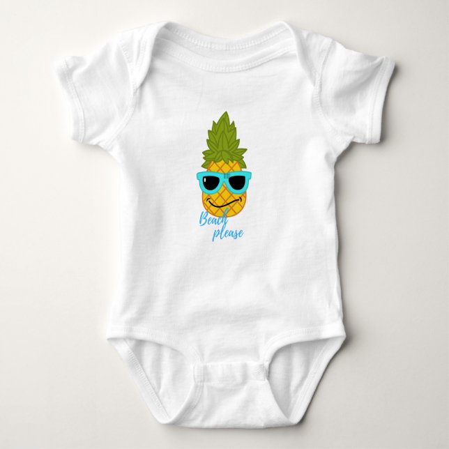 Sonnenbrille und Ananas-Kälte Baby Strampler (Vorderseite)