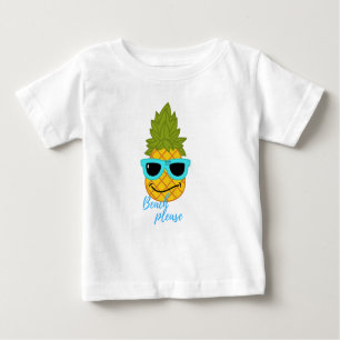 Sonnenbrille und Ananas-Kälte Baby T-shirt
