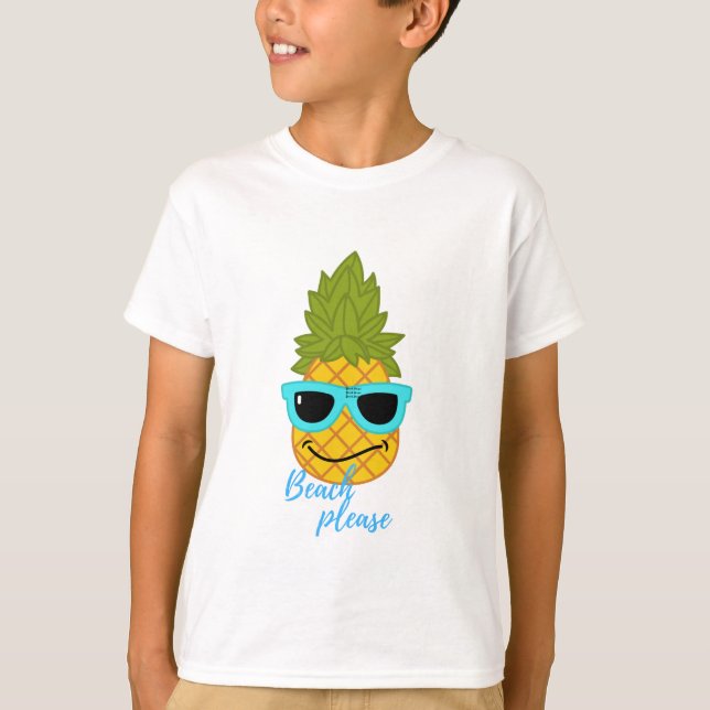 Sonnenbrille und Ananas-Kälte T-Shirt (Vorderseite)