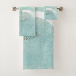 Sonnenbrille und Flip Flops Aqua ID623 Badhandtuch Set