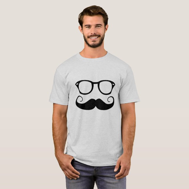 Sonnenbrille und Schnurrbart T-Shirt (Vorne ganz)