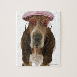 Sonnenbrille und Sockel als Basset Puzzle