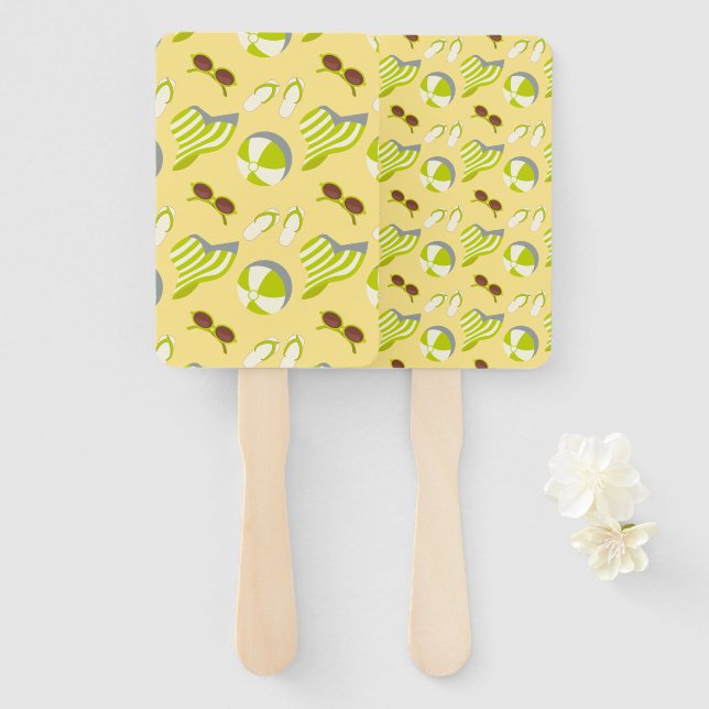 Sonnenbrille und Sonnenbrille, Sonnenschirm Fächer (Vorne und Hinten)