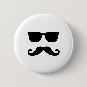 Sonnenbrille und 'stache button