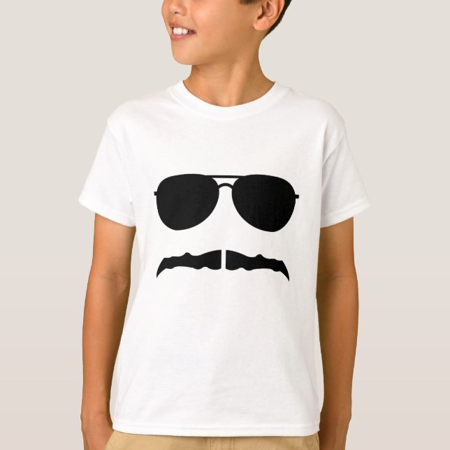 Sonnenbrille und 'stache T-Shirt (Vorderseite)