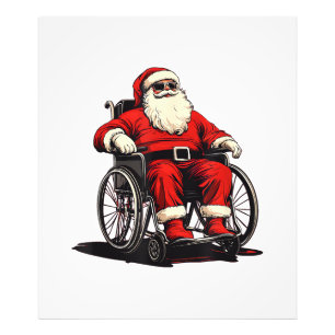 Sonnenbrille Weihnachtsmann im Rollstuhl für lusti Fotodruck