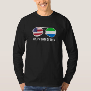 Sonnenbrillen der Flagge von Usa Sierra Leone Sier T-Shirt