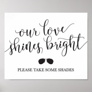 Sonnenbrillen Favoriten Zeichen - Unsere Liebe str Poster