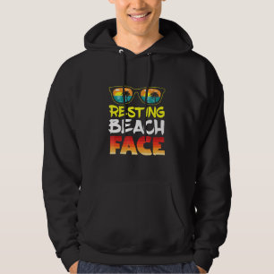 Sonnenbrillen im Sonnenschirm des Strandes Palmen Hoodie