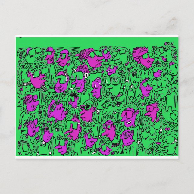 Sonnenbrillen. Postkarte (Vorderseite)