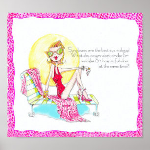 Sonnenbrillen sind fabelhafter Vanity-Druck Poster