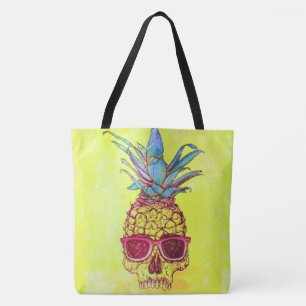 Sonnenbrilleschädelananas ganz über
