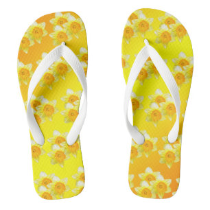 Sonnenburst, goldene Daffodien, Dinge Flip Flops