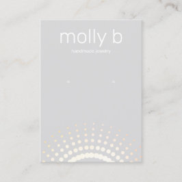 Sonnenburst Gray Earring Jewelry Display Holder Visitenkarte