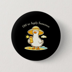 Sonnencreme auftragen Gans Süßer Sommer Humor Button