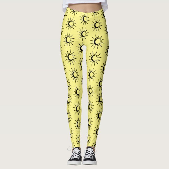 Sonnencreme-Mond Thunder_Cove gelb Leggings (Vorderseite)