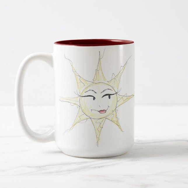 Sonnencreme-Tasse Zweifarbige Tasse (Links)