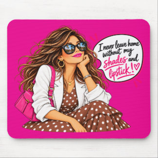 Sonnencreme und Lippenstift Reiseinspirierte Mausm Mousepad