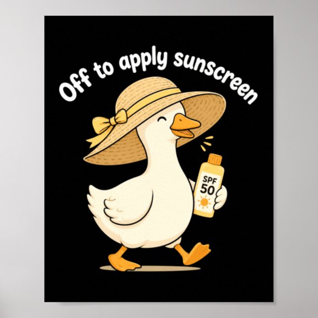 Sonnencremedesign auftragen poster (Vorne)