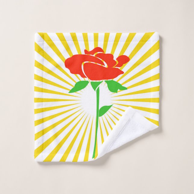 Sonnendurchbruch-Blumenentwurf Waschlappen (Waschlappen)