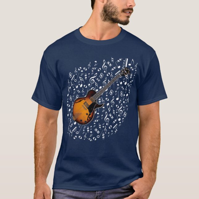 Sonnendurchbruch-elektrische Gitarren-Shirt T-Shirt (Vorderseite)