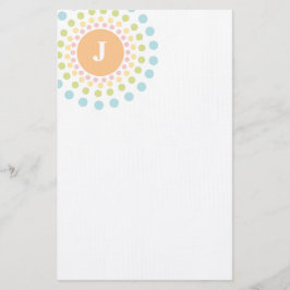 Sonnendurchbruch-Monogramm-Briefpapier Briefpapier