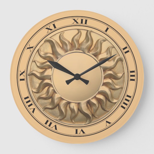 Sonnendurchbruch-Uhr Große Wanduhr (Vorderseite)