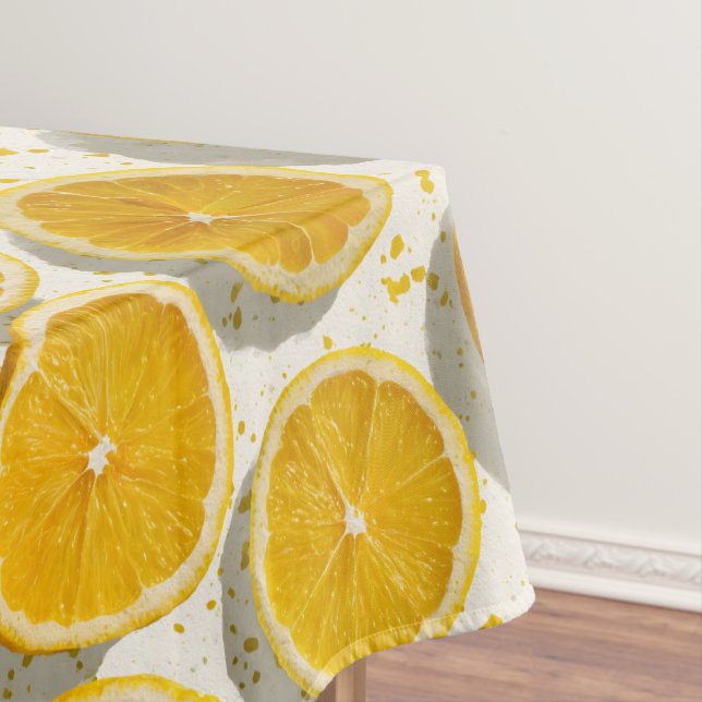 Sonnendurchflutetes Orangen-Scheiben-Muster Tischdecke (Beispiel)