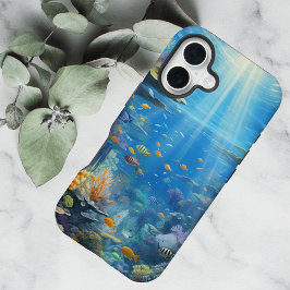Sonnendurchflutetes tropisches Unterwasser-Koralle iPhone 16 Hülle