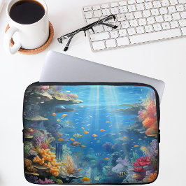 Sonnendurchflutetes tropisches Unterwasser-Koralle Laptopschutzhülle