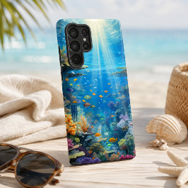 Sonnendurchflutetes tropisches Unterwasser-Koralle Samsung Galaxy Hülle