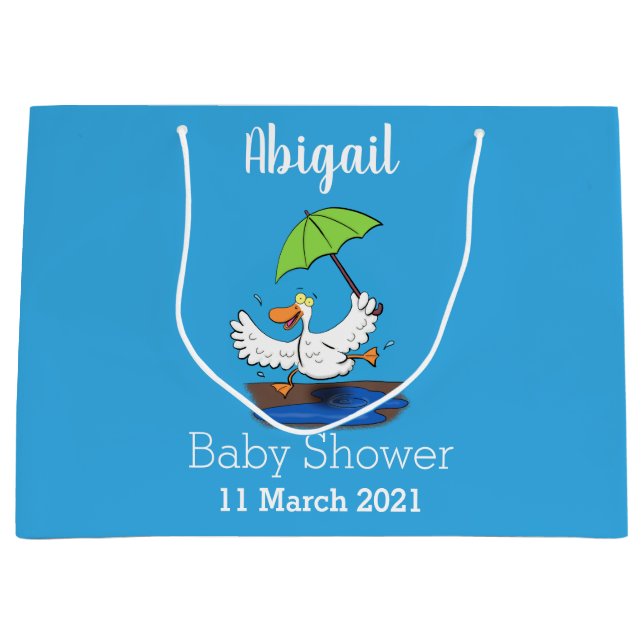 Sonnendute mit Schirm tanzender Cartoon Große Geschenktüte (Vorderseite)