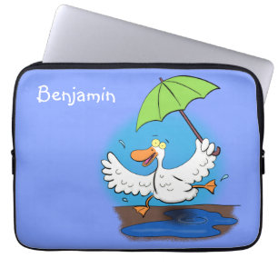 Sonnendute mit Schirm tanzender Cartoon Laptopschutzhülle