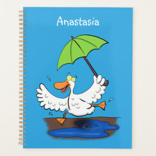 Sonnendute mit Schirm tanzender Cartoon Planer