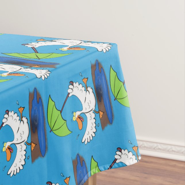 Sonnendute mit Schirm tanzender Cartoon Tischdecke (Beispiel)