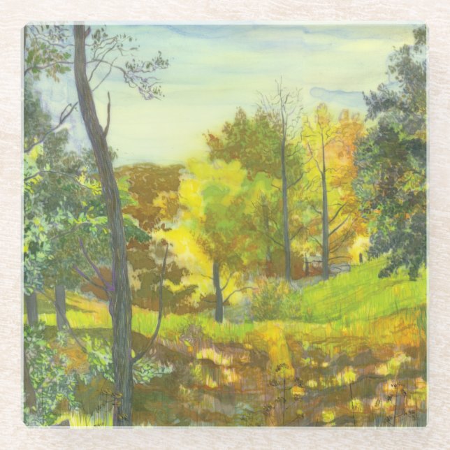 Sonneneinbruch Glasuntersetzer (Vorderseite)