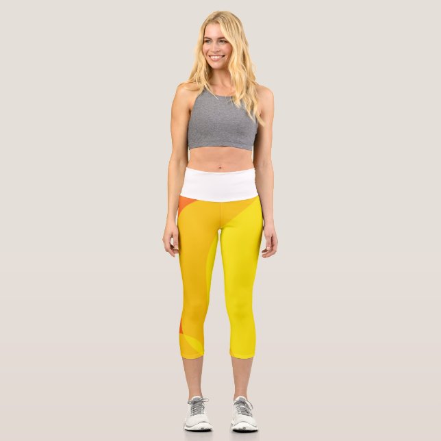 Sonnenenergie: Belebende Strahlung Capri Leggings (Vorderseite)