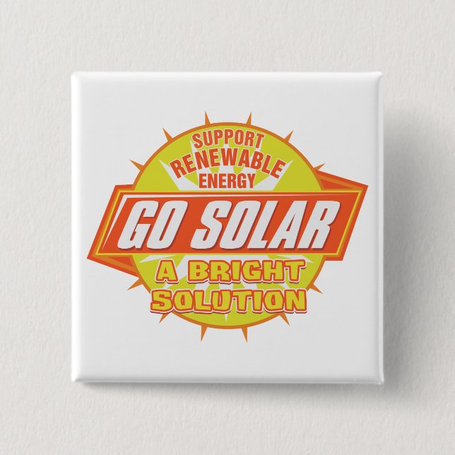 Sonnenenergie-Lösung Button (Vorderseite)