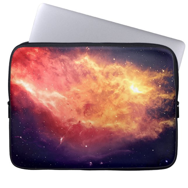 Sonnenfeuer durch das Universum Laptopschutzhülle (Vorderseite)