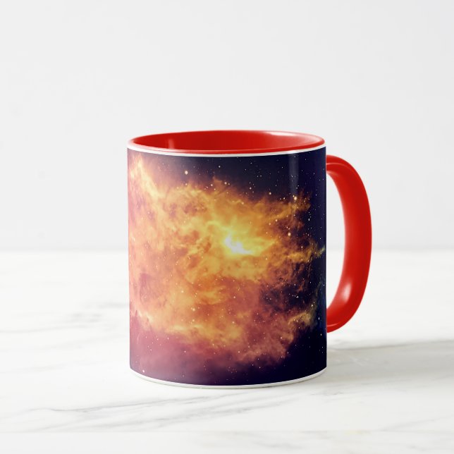 Sonnenfeuer durch das Universum Tasse (VorderseiteRechts)