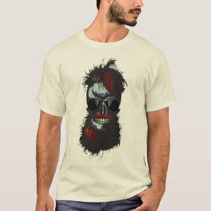 Sonnenfinsterkopf von Hipster Barbu Skull T-Shirt