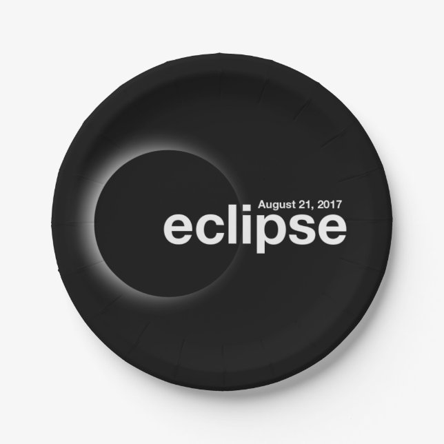 Sonnenfinsternis 2017 pappteller (Vorderseite)