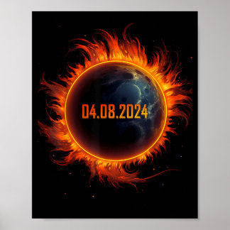 Sonnenfinsternis 2024 Totale Sonnenfinsternis Poster