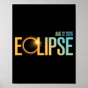 Sonnenfinsternis 2026 Finsternis Aug 12 2026 Himme Poster