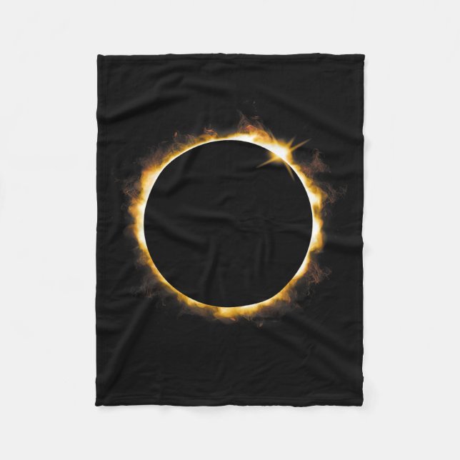 Sonnenfinsternis 21. August 2017 Design Fleecedecke (Vorderseite)