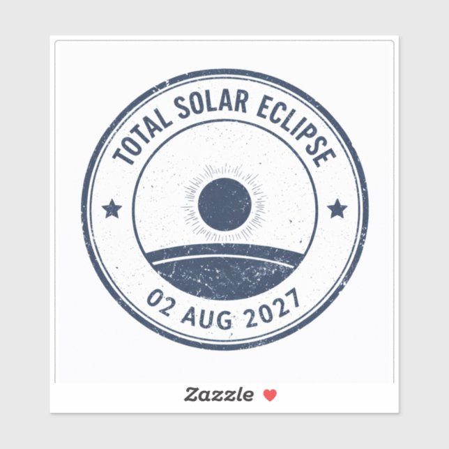 Sonnenfinsternis 2. August 2027 Aufkleber (Blatt)